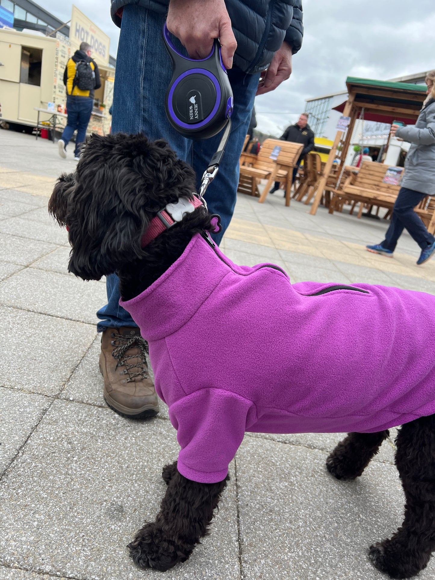 Dog Fleece Jumper with Zipper, Front Legs