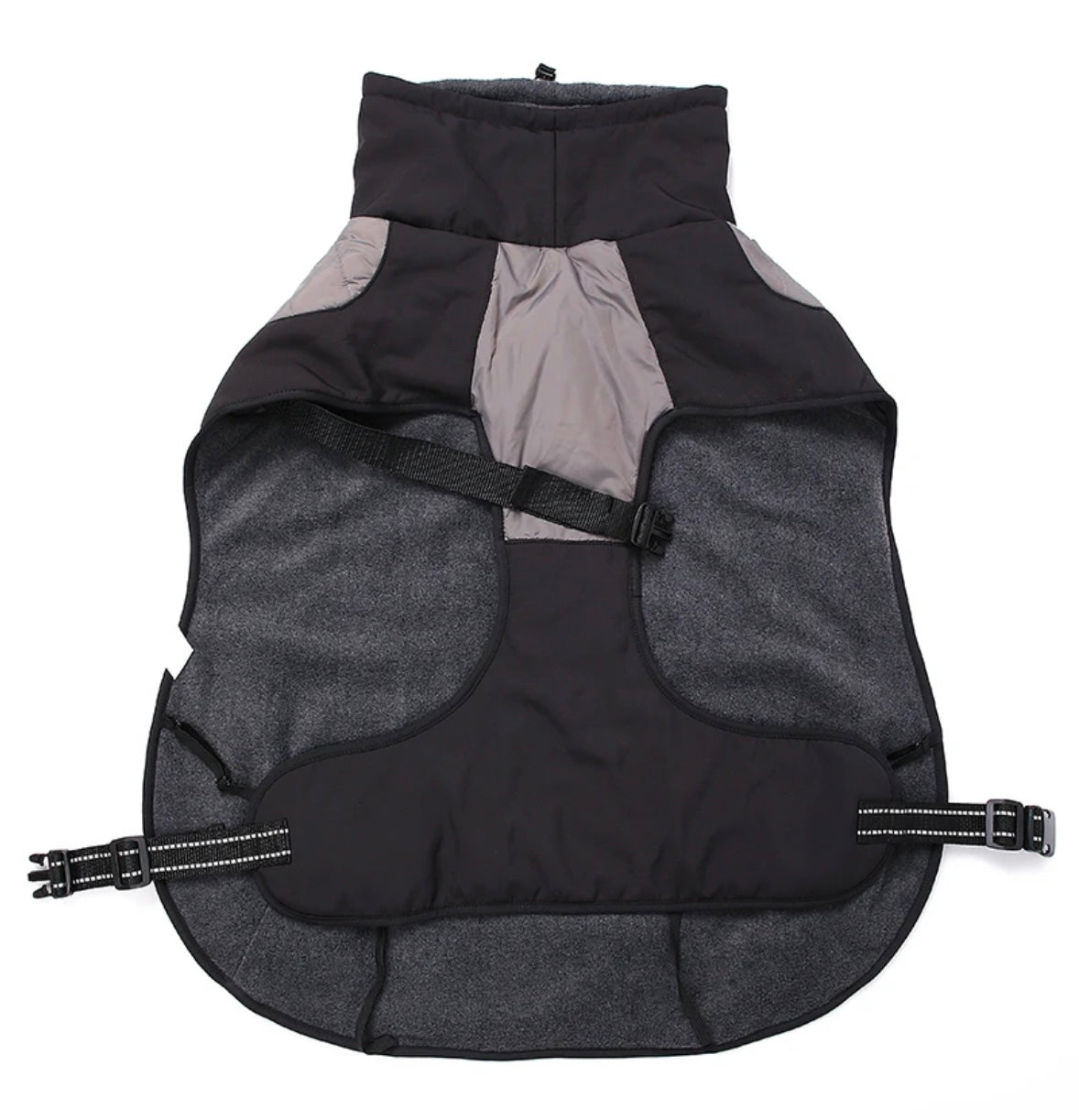 Stylish Coat for Large Dogs. Easy Fit, Built -In Harness