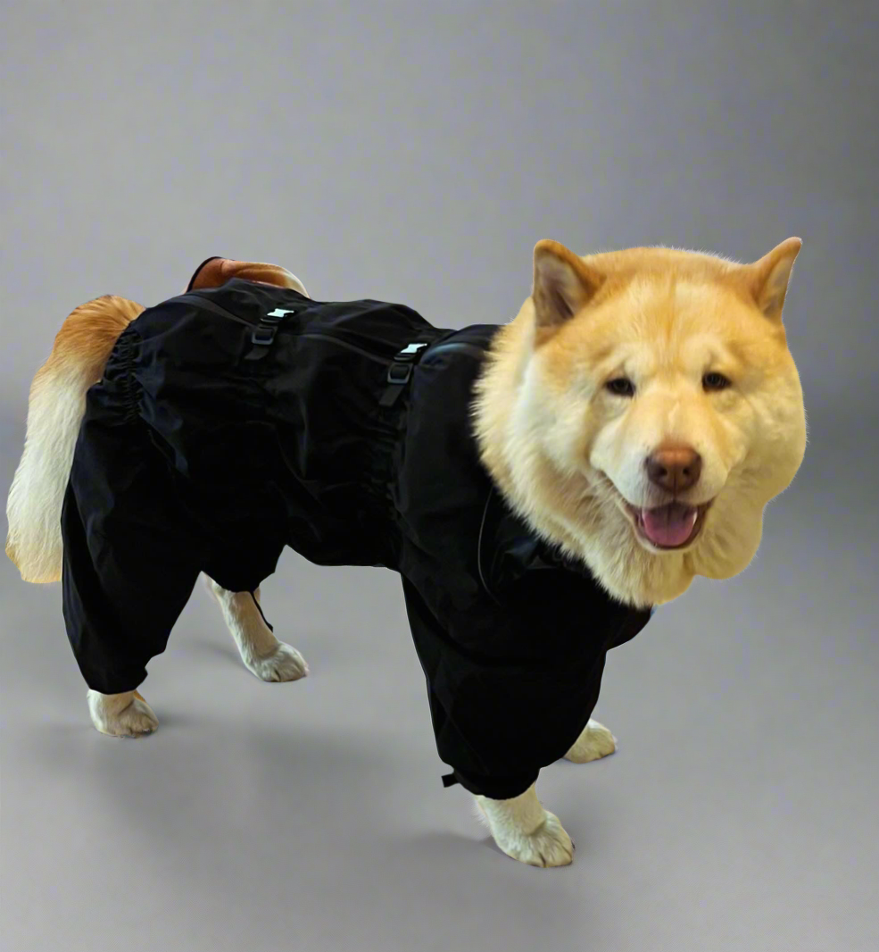 Waterproof puddlesuit for medium to large  dogs - No Matting